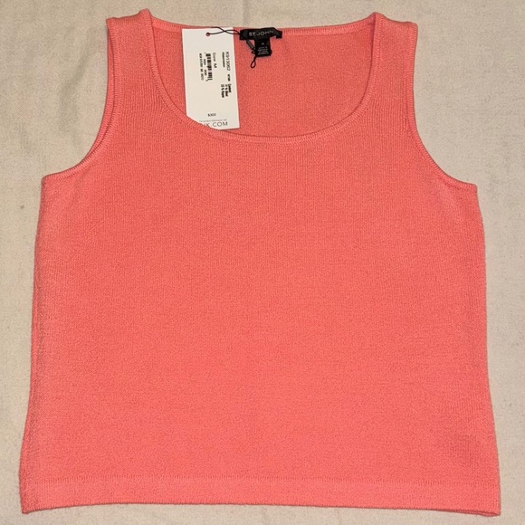 ST. JOHN top, pristine, size M, color watermelon - Picture 1 of 5